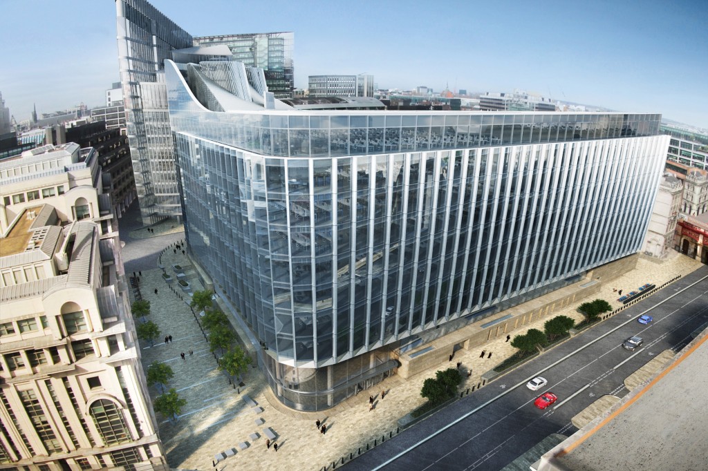 Glodman Sachs' new European headquarters under construction on Farringdon Street