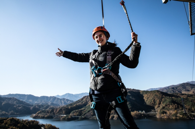 Experience sky walk, where you walk on the tower with a rope tied to your body.