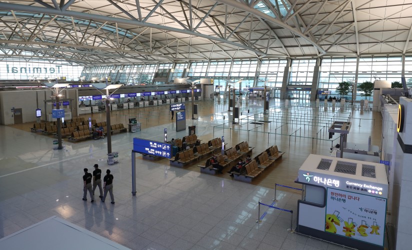 Incheon　International　Airport　empty　during　summer　peak-travel　season