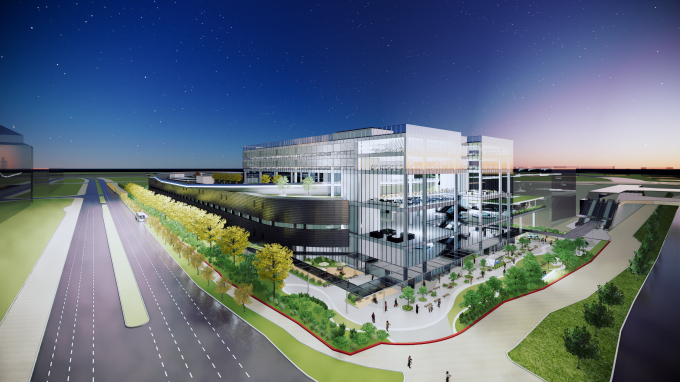 Projected　bird's-eye　view　of　Hyundai　Motor's　new　innovation　center　in　Singapore