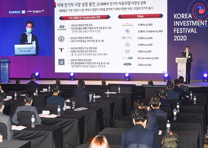 LG　Chem　President　Kim　Jong-hyun　speaks　at　the　Korea　Investment　Festival