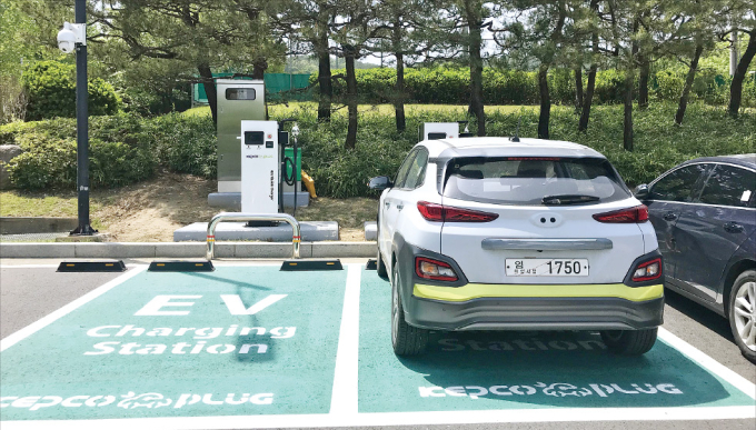 Electric　vehicle　charging　stations　in　Korea