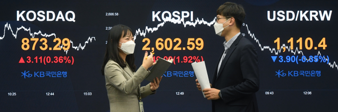 Seoul shares break through 2,600 to hit record close