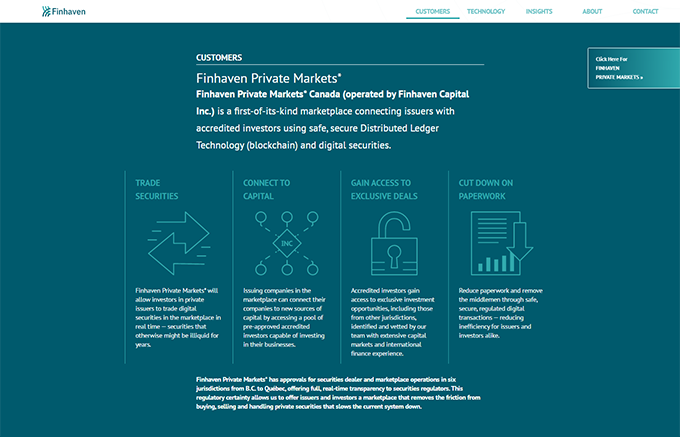 Finhaven　website　(Courtesy　of　Finhaven)