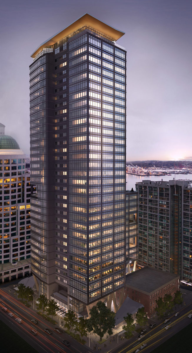 Qualtrics Tower in downtown Seattle (Courtesy of Skanska.com)