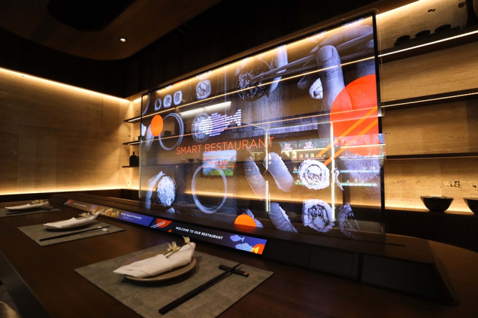 LG Display's transparent OLED display panel.