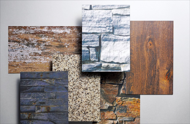 Samples of Dongkuk Steel's color plates