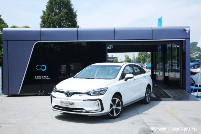 Blue Park Smart Energy Technology's EV battery-swap station in Beijing