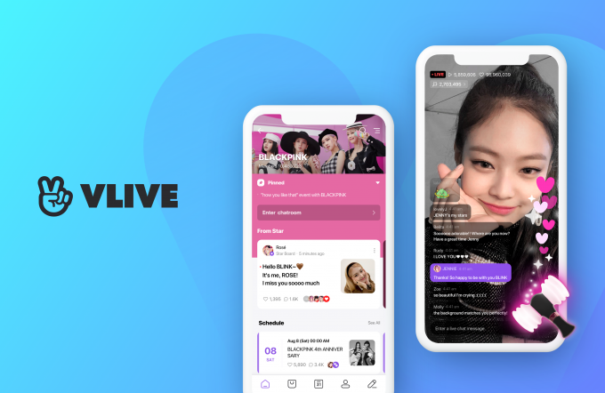 Naver's　V　Live　has　become　a　popular　hub　for　global　K-pop　fans.