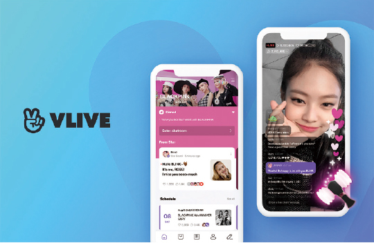 Naver's　V　Live　app　offers　various　fan　community　services.