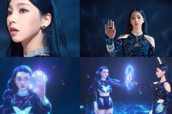 SM　Entertainment's　latest　group,　Aespa,　features　a　twin　avatar　for　each　member.