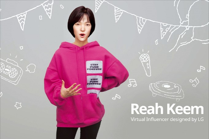 LG　Electronics'　virtual　influencer,　Reah　Keem.