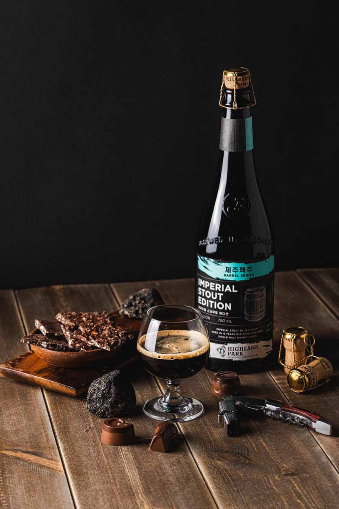 Jeju Beer's collaboration with Highland Park, the Imperial Stout Barrel Series