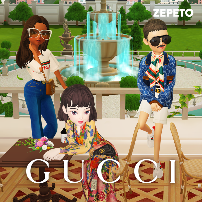 Gucci　partnered　with　Zepeto　to　showcase　its　latest　collection.