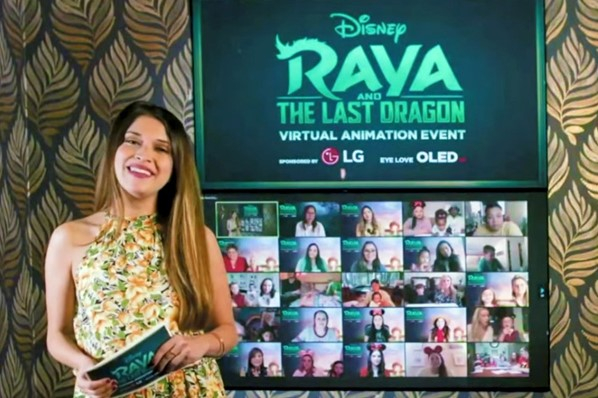 LG Display sponsored a virtual animation event during Disney's virtual red carpet for Raya and the Last Dragon on Mar. 4.
