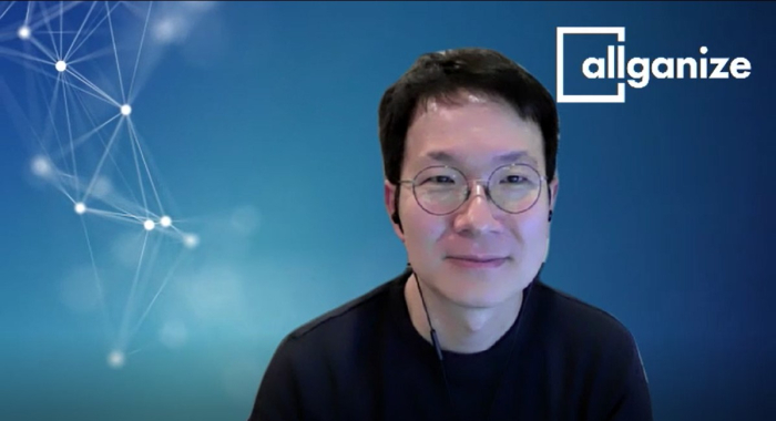 Allganize CEO Lee Chang-su during a Zoom interview with The Korean Economic Daily on Mar. 10, the day after the firm raised million.