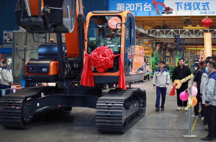 Doosan　Infracore's　plant　in　Yantai,　China