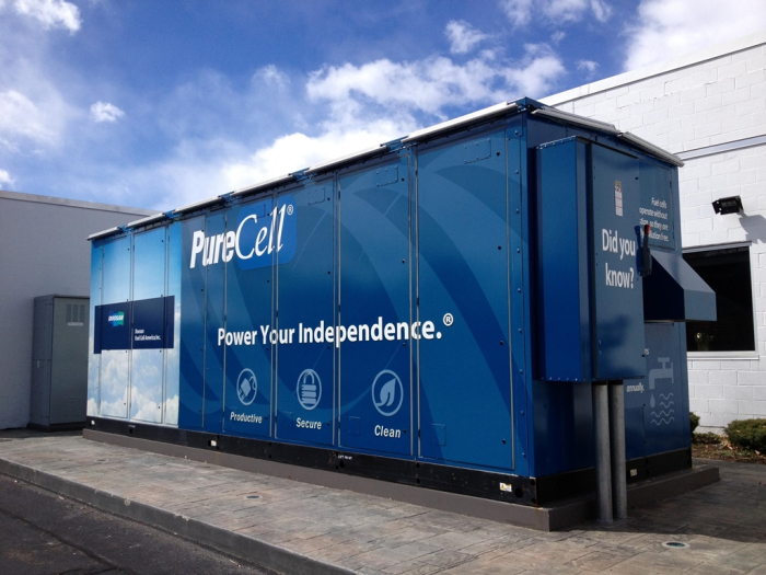 A hydrogen fuel cell power generation plant supplied by Doosan Fuel Cell Co.