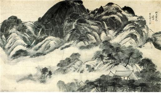 Inwangjesaekdo,　a　landscape　painting　by　Jeong　Seon　in　1751,　is　South　Korea's　216th　national　treasure　and　included　in　the　art　collection　donated　by　the　Samsung　heirs.