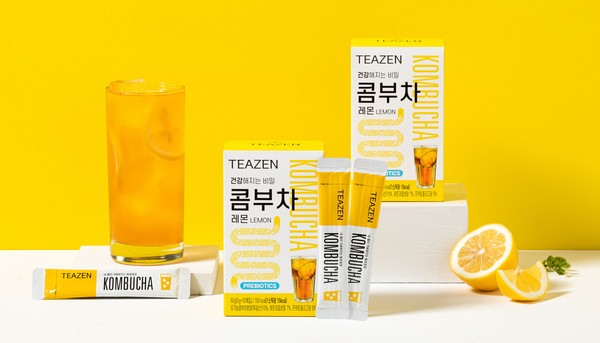 Teazen's lemon kombucha that Jungkook drinks regularly