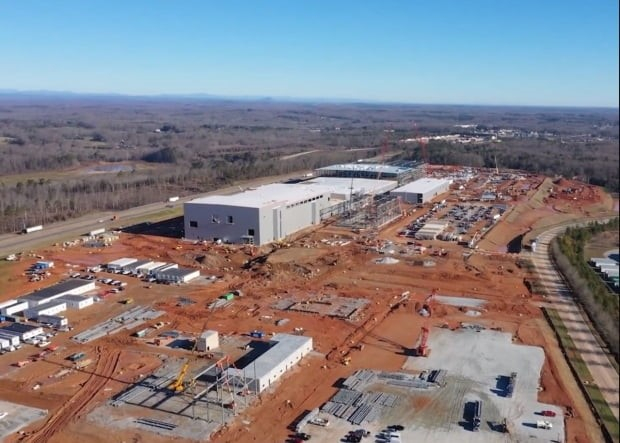 SK　Innovation's　EV　battery　plant　under　construction　in　Georgia