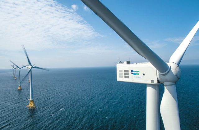 Doosan's　offshore　wind　turbines　near　Jeju　Island