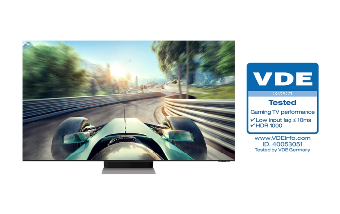 Samsung　has　received　the　industry's　first　certification　for　gaming　TV　performance　from　VDE.