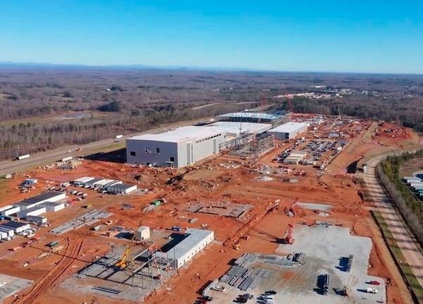 SK　Innovation's　EV　battery　plant　in　Georgia,　set　to　start　operations　in　2022.