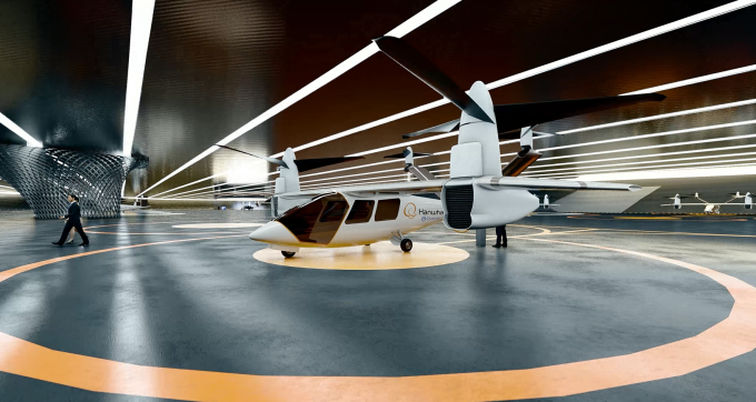 Hanwha Systems' Butterfly, a personal air vehicle under development with Overair, a US air taxi startup