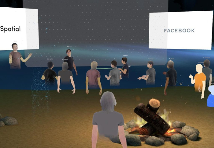 Facebook　Korea　held　a　virtual　media　roundtable　using　the　VR　headset　Oculus　Quest　in　April.
