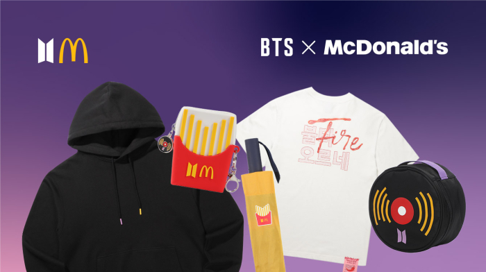 BTS x McDonald's merchandise available on Weverse Shop