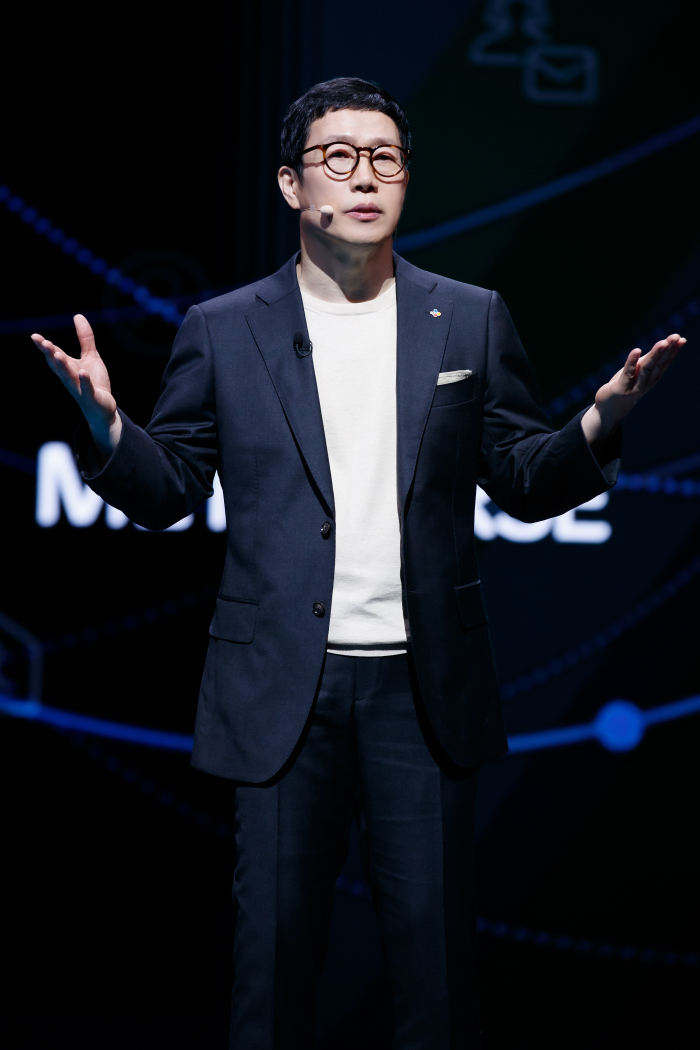 CJ ENM Chief Executive Kang Ho-sung speaks at a CJ Vision Stream media event May 31, 2021