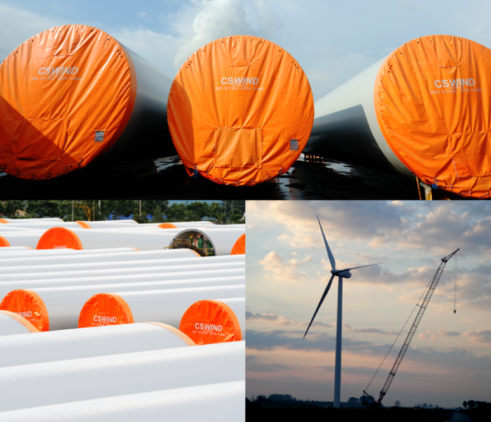 CS　Wind's　onshore　wind　towers