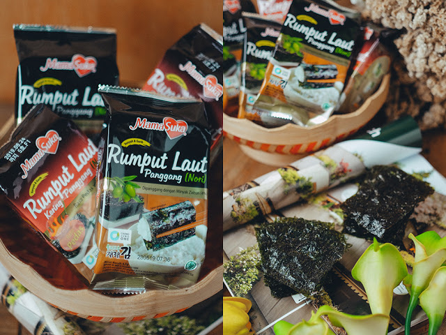 Daesang's　Chung　Jung　One　Mamasuka　seaweed　products　sold　in　Indonesia　offer　flavors　not　offered　in　Korea,　such　as　salted　egg　and　Korean　BBQ.