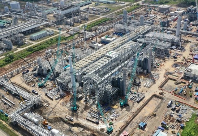Daewoo　E&C’s　LNG　plant　construction　site　in　Indonesia