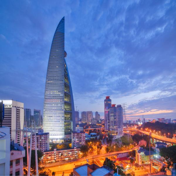 The Telekom Tower in Malaysia is one of the major skyscrapers Daewoo E&C has built overseas.