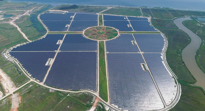 A solar farm in South Jeolla Province, Korea