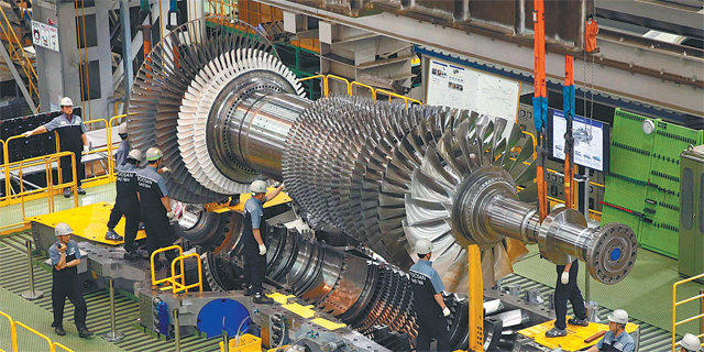 A　large-scale　gas　turbine　manufactured　by　Doosan　Heavy　Industries. 