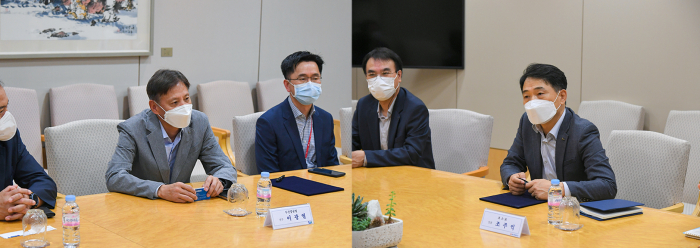 POSCO and Doosan Heavy representatives at the partnership agreement meeting on July 19.
