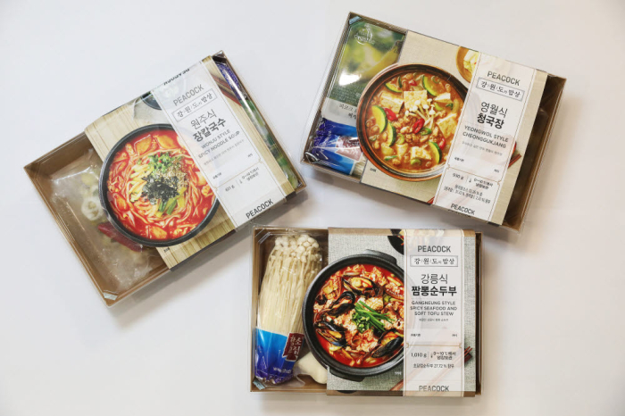 E-mart’s　Peacock　brand　has　already　launched　a　series　of　Gangwon　Province-themed　meal　kits　in　2020. 