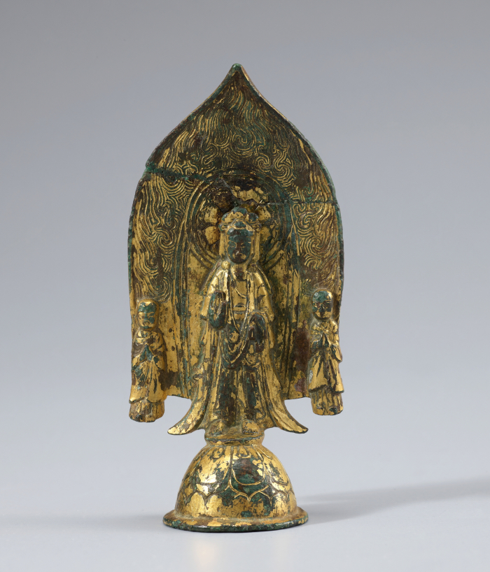 Gilt-bronze　Standing　Bodhisattva　Triad,　the　134th　national　treasure　of　Korea,　to　be　presented　at　the　NMK