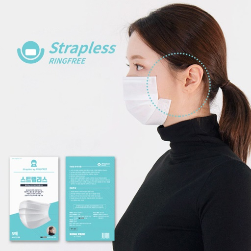 RingFree’s　patented　strapless　masks　are　becoming　popular　in　Japan.