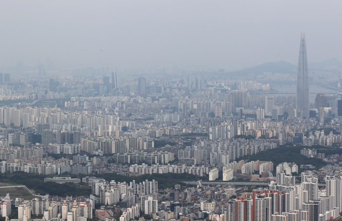 Apartments in the wealthy Gangnam district of Seoul