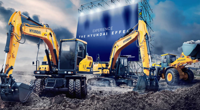 Hyundai　Construction　Equipment’s　excavators.