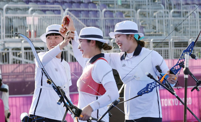 South　Korean　women’s　archery　team　again　emerges　dominant　in　Tokyo,　winning　their　ninth　consecutive　Olympic　gold　medal.