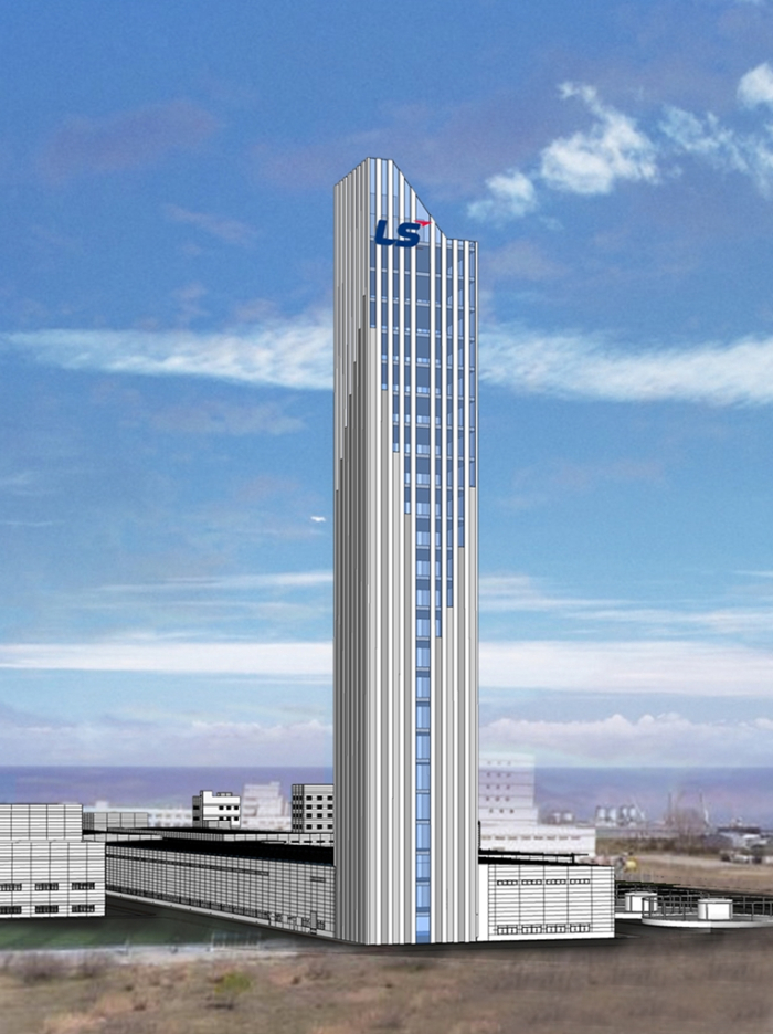 The bird's-eye view of LS Cable's new cable production tower