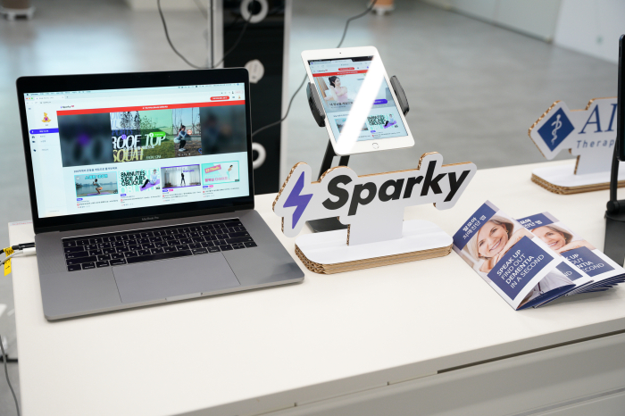 Sparky is the world's first AI-based home fitness platform that gamifies exercise routines.