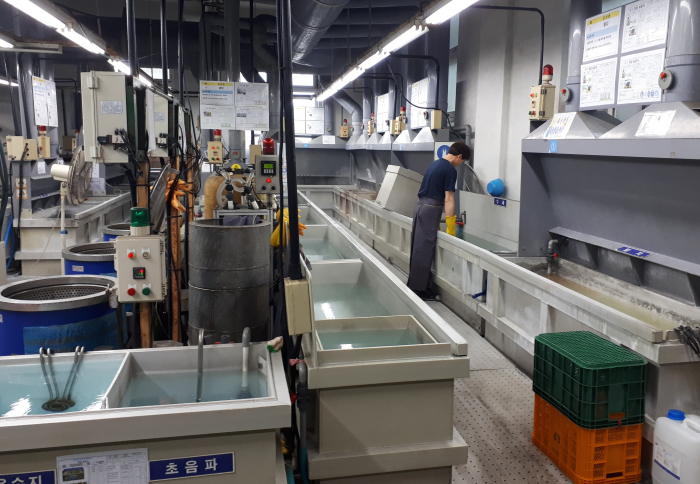 An automotive parts plating plant in Incheon, South Korea