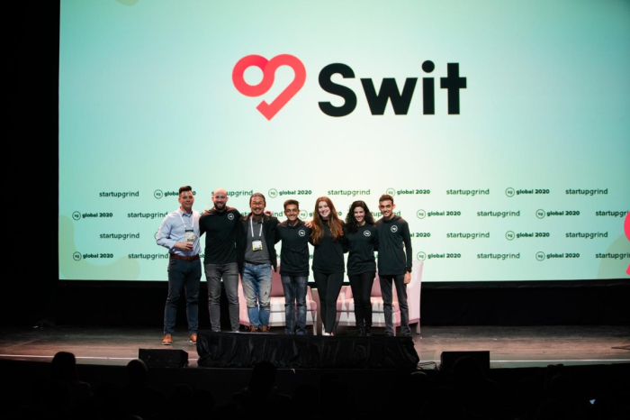 Swit　team　at　the　Startup　Grind　Global　Conference　2020　(Courtesy　of　Swit)