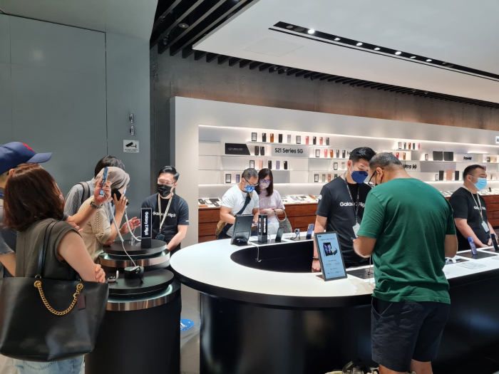Samsung's pop-up store in VivoCity, a shopping mall in Singapore